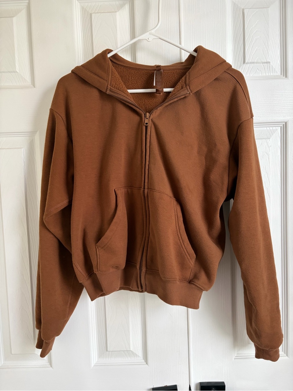 SKIMS Cocoa Brown Drawstring Hoodie